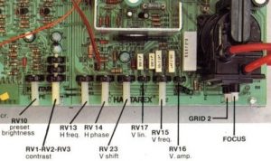 comandi regolazione monitor Hantarex